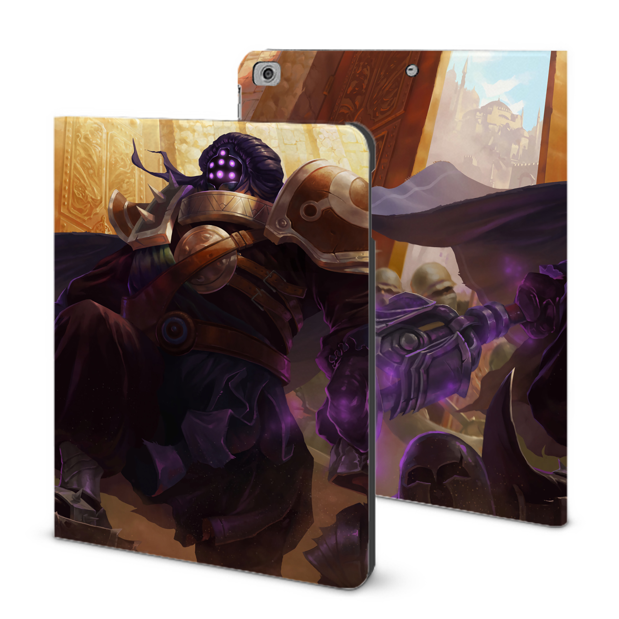 （画像用） リーグ・オブ・レジェンド League of Legends LOL IPad ケース ブック型 PUレザー TPU 耐衝撃 軽量 薄型 ペン収納なし 全面保護 IPad 各モデル対応